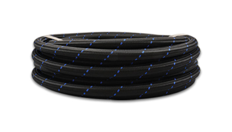 Load image into Gallery viewer, Vibrant -12 AN Two-Tone Black/Blue Nylon Braided Flex Hose (20 foot roll)
