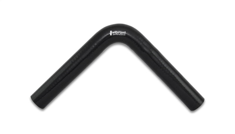 Load image into Gallery viewer, Vibrant 4 Ply Reinforced Silicone Elbow Connector - 1.25in ID x 8in Leg 90 Deg Elbow (BLACK)
