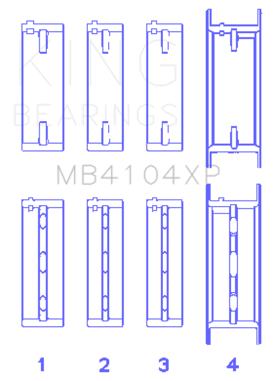King Nissan VG30DE/VG30DETT (Size STDX) Performance Main Bearing Set