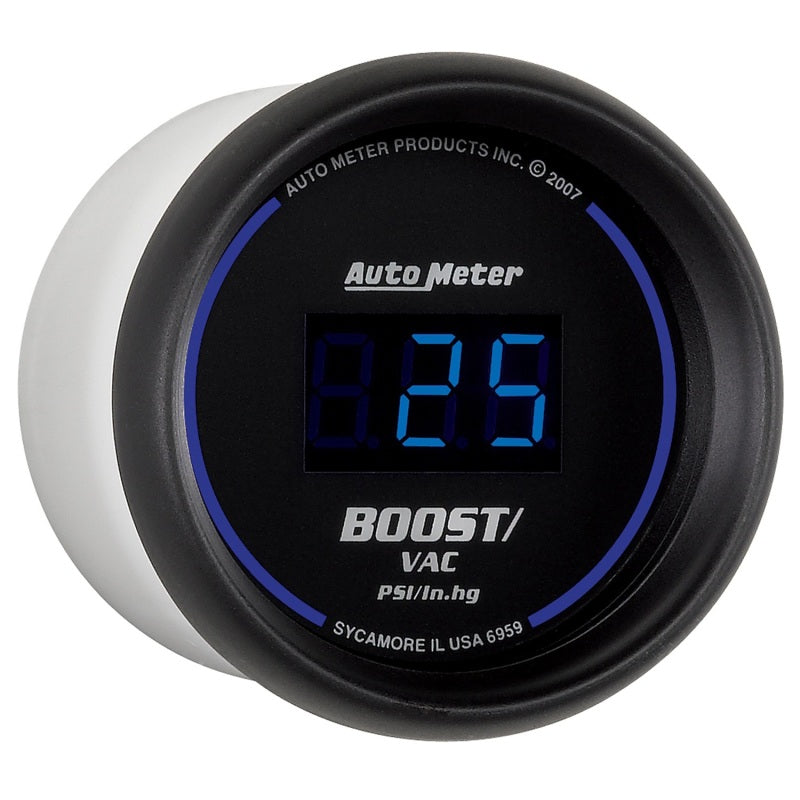 Load image into Gallery viewer, Autometer Cobalt Digital 52.4mm Black Vacuum/Boost Gauge
