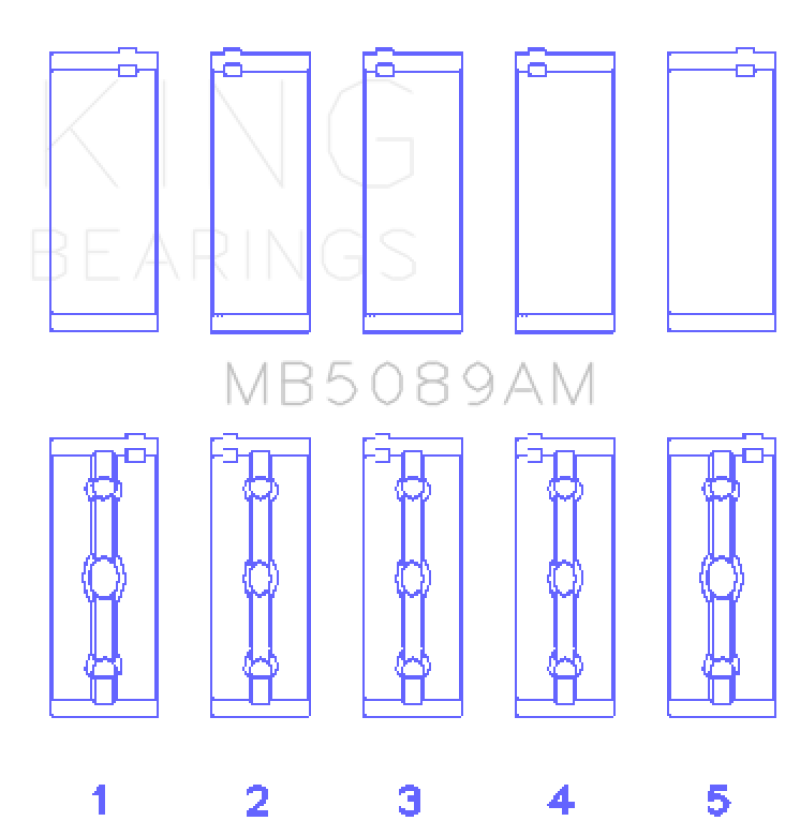 Load image into Gallery viewer, King Toyota 1RZ (Size STD) Crankshaft Main Bearing Set
