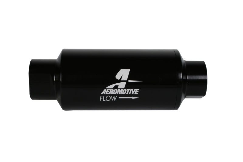 Load image into Gallery viewer, Aeromotive In-Line Filter 10AN 10 Micron Microglass Element Bright-Dip Black 2in OD
