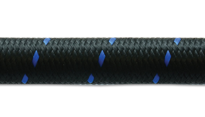 Load image into Gallery viewer, Vibrant -10 AN Two-Tone Black/Blue Nylon Braided Flex Hose (10 foot roll)
