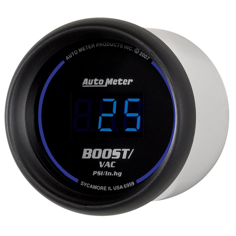 Load image into Gallery viewer, Autometer Cobalt Digital 52.4mm Black Vacuum/Boost Gauge
