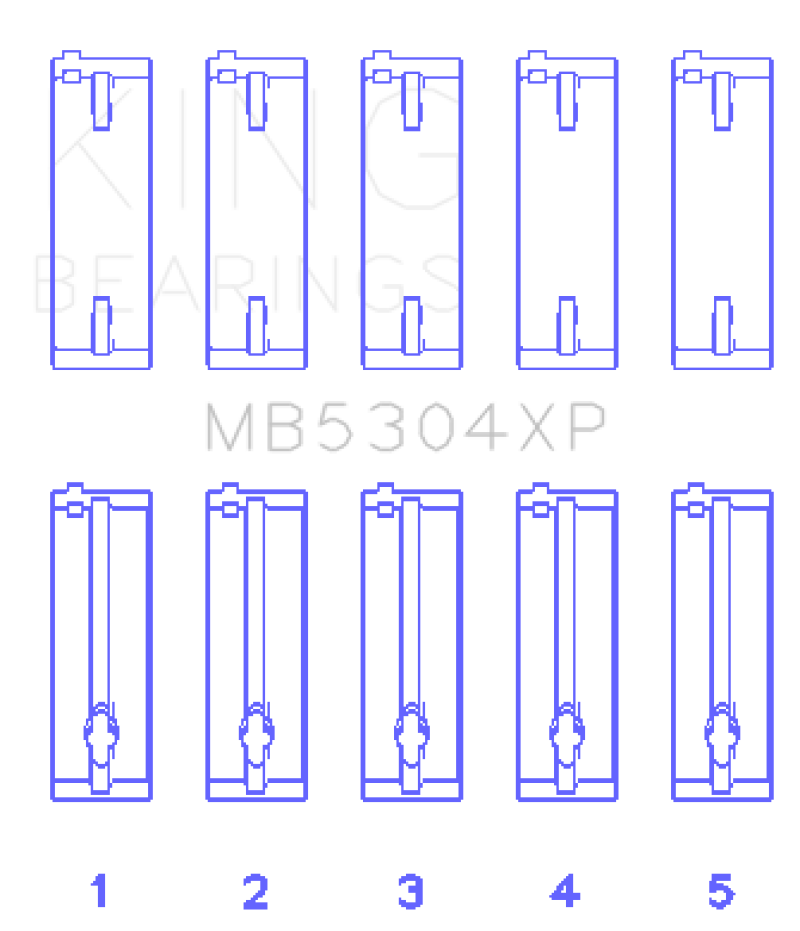Load image into Gallery viewer, King Mazda B6/B6-T/ZM/B3/B5 (Size STD) Main Bearing Set
