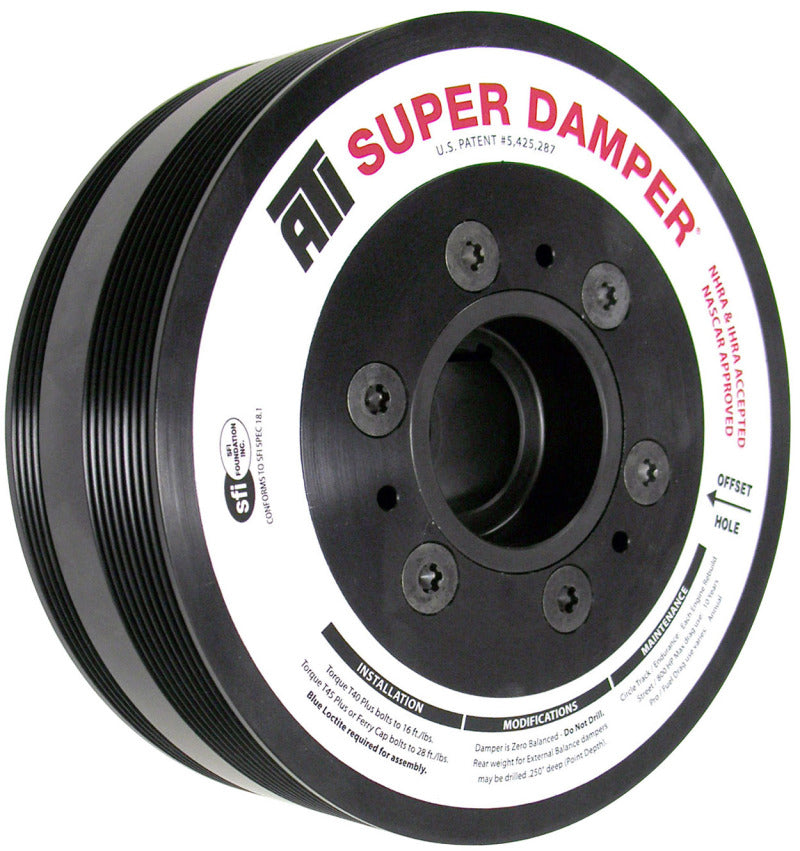 Load image into Gallery viewer, ATI Damper - 7.65in - Alum - 8 &amp; 4 Grv - LS7 - Y Body Corvette - Gen 5 Z28 - LS3 - OEM Size - 2 Ring
