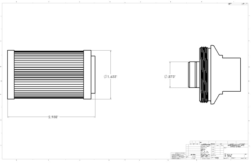 Load image into Gallery viewer, Aeromotive In-Line Filter - AN -10 size Male - 10 Micron Microglass Element - Bright-Dip Black
