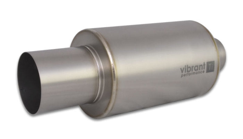 Load image into Gallery viewer, Vibrant Titanium Muffler w/Straight Cut Natural Tip 3in. Inlet / 3in. Outlet
