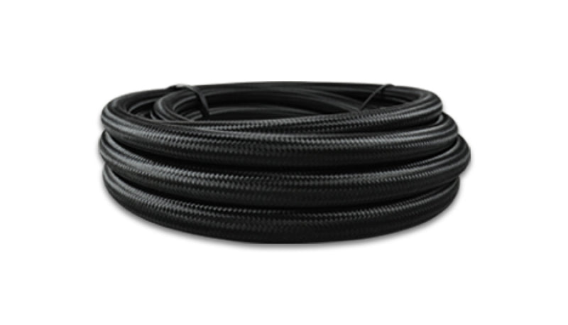 Load image into Gallery viewer, Vibrant -4 AN Black Nylon Braided Flex Hose w/ PTFE liner (5FT long)
