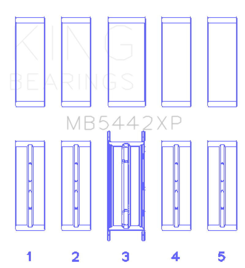 Load image into Gallery viewer, King Ford 2.0 2.3L EcoBoost Crankshaft Main Bearing Set (Set of 5)
