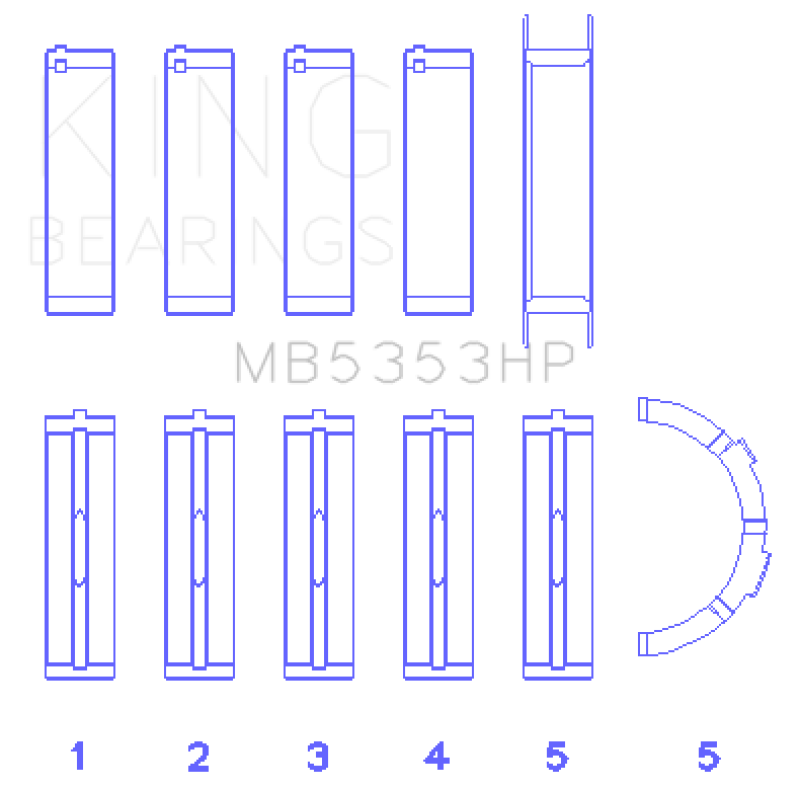 Load image into Gallery viewer, King Ford 281 4.6L SOHC 16V Performance Main Bearing Set - Size Standard
